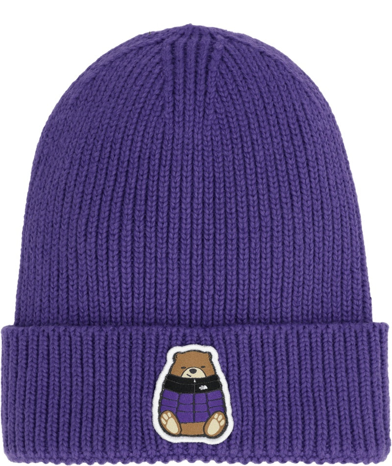 The North Face Youth Logo Box Cuffed Beanie Toque purple
