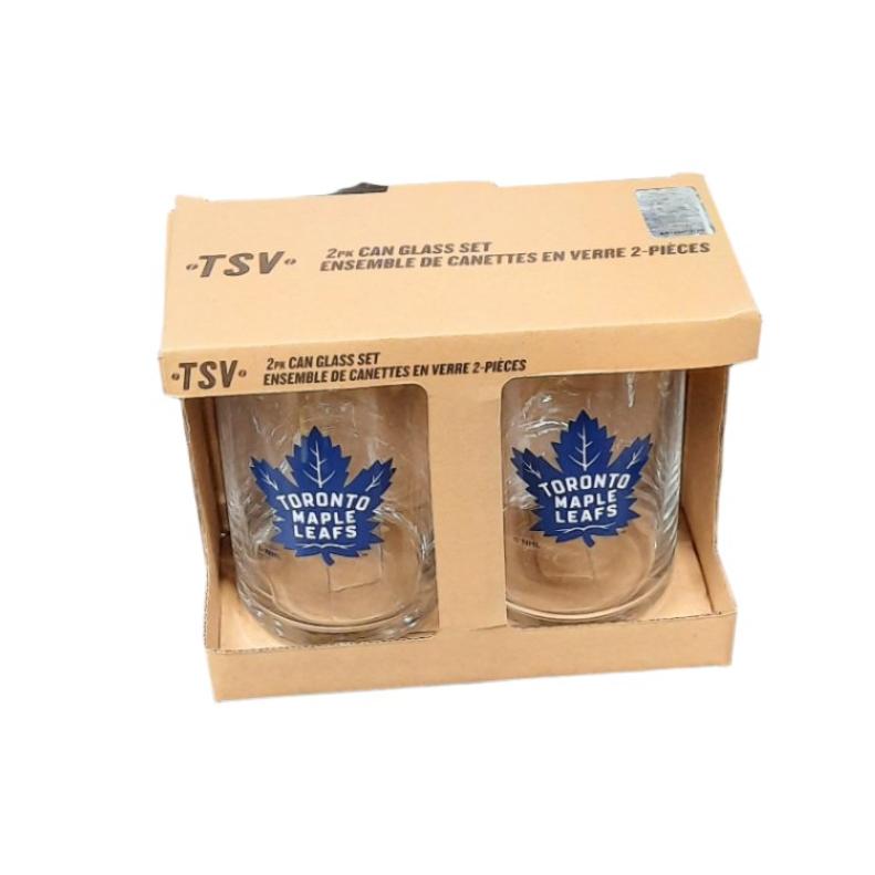 The Sports Vault 16 oz NHL Toronto Maple Leafs 2-Pack Glass Set