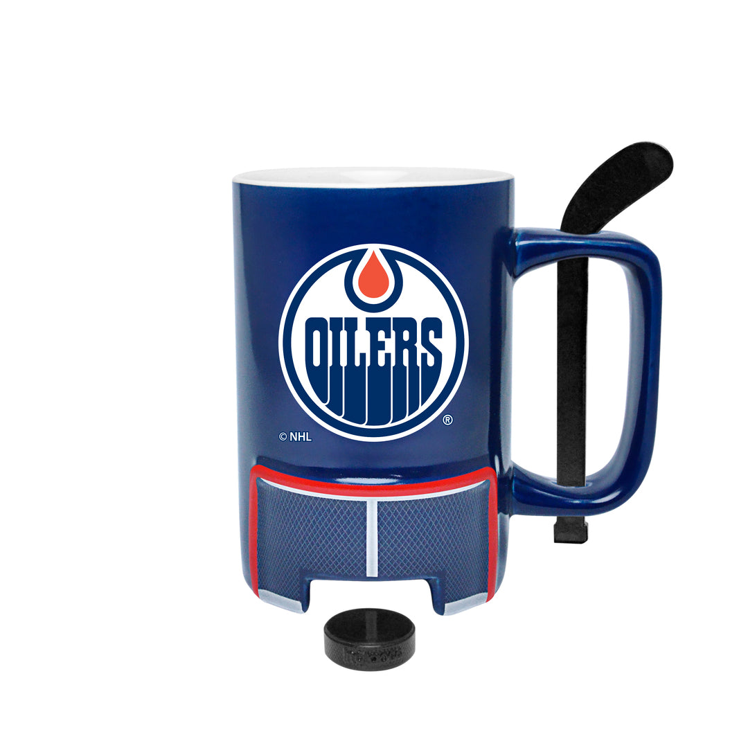 The Sports Vault Edmonton Oilers Practice Shot Mug 17oz blue