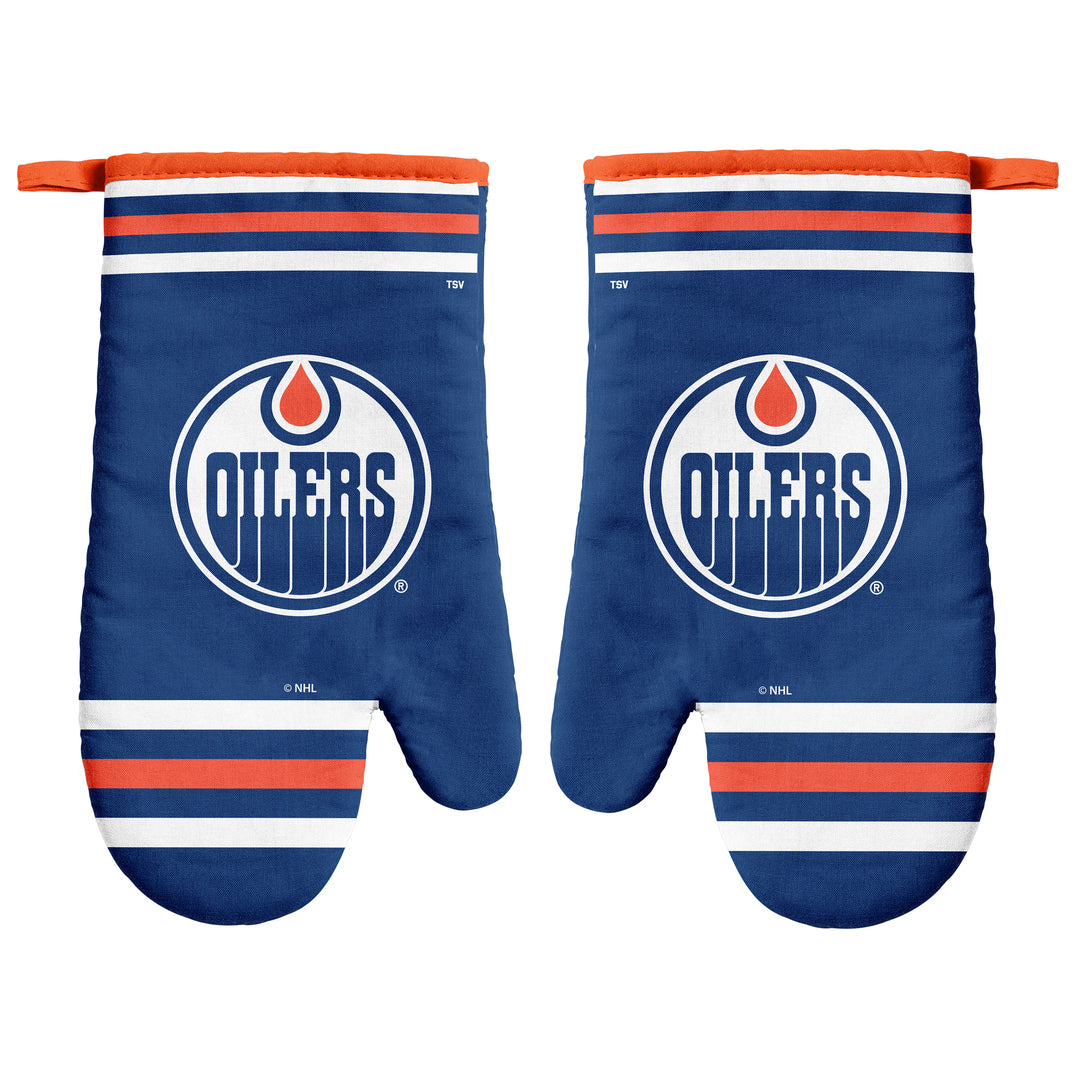 The Sports Vault NHL Edmonton Oilers Oven Mitts Set blue