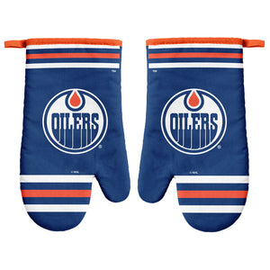 The Sports Vault NHL Edmonton Oilers Oven Mitts Set blue