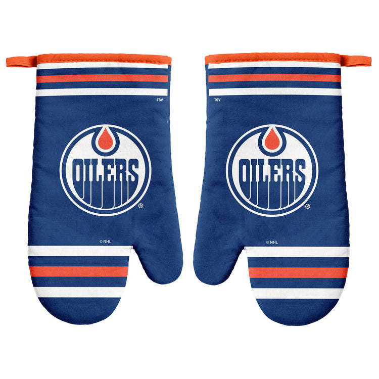 The Sports Vault NHL Edmonton Oilers Oven Mitts Set blue