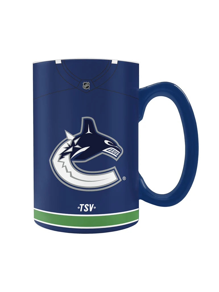 The Sports Vault NHL Vancouver Canucks Sculpted Jersey Mug 20oz blue