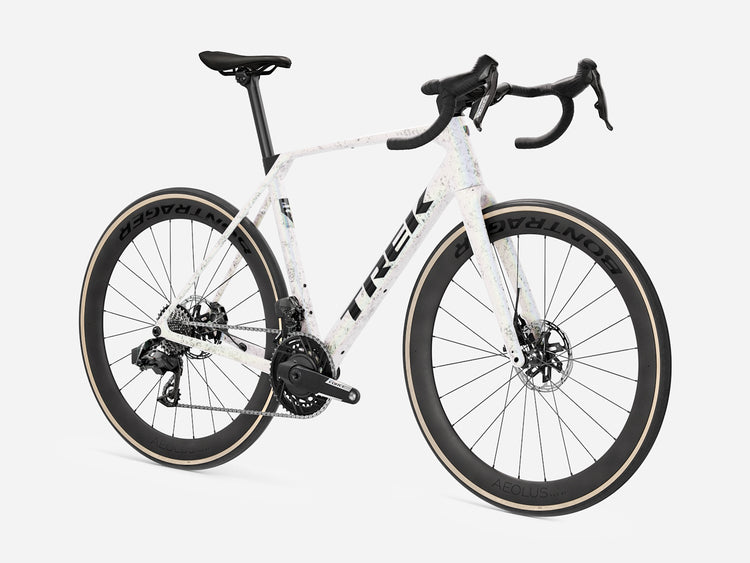 Trek Domane SLR 7 AXS (Gen 5) Performance Road Bike 2027 Mother of Pearl/Silver Marble 