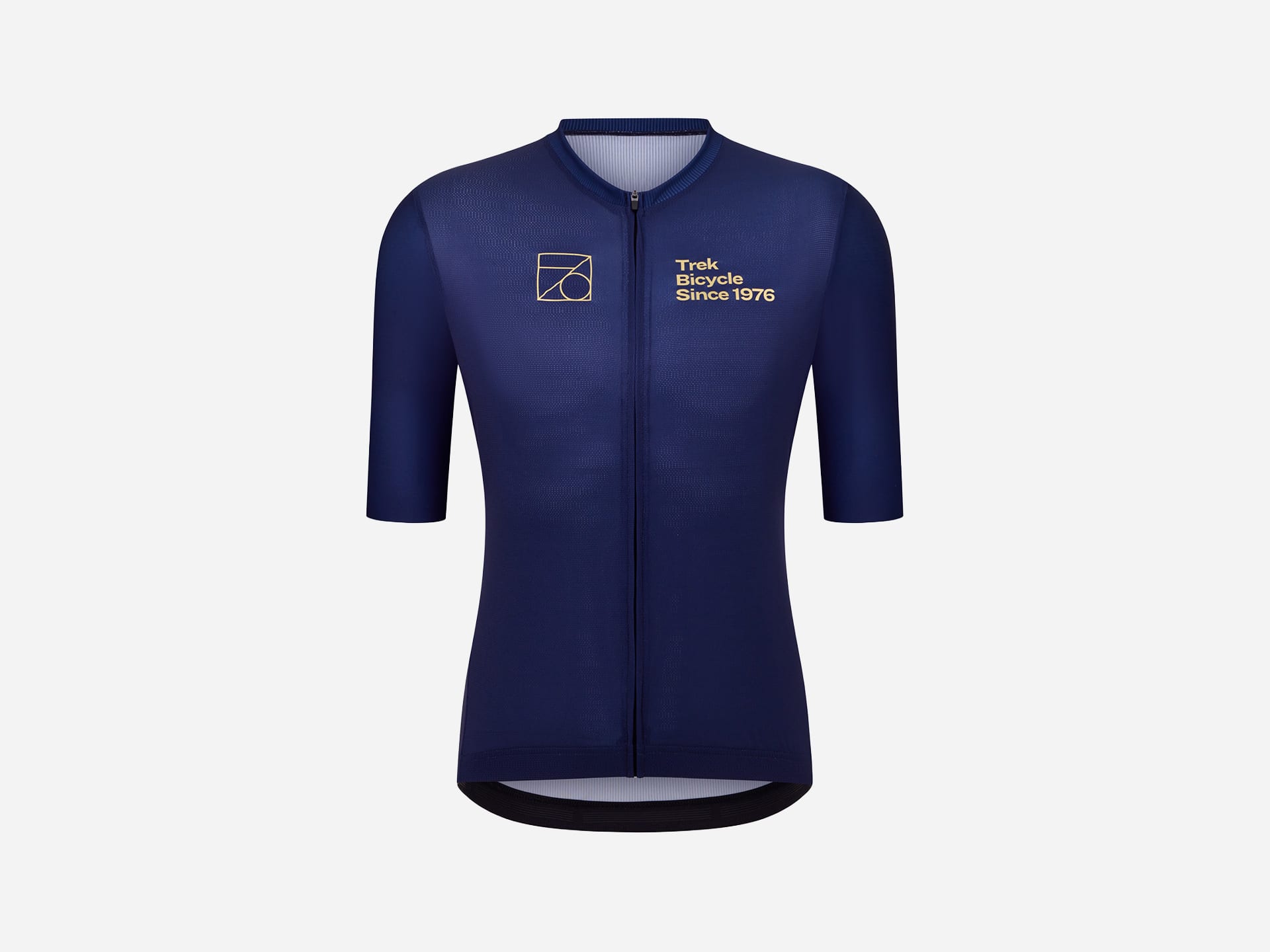 Trek Men's No. 76 Short Sleeve Bike Jersey Dark Blue/Gold 
