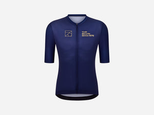 Trek Men's No. 76 Short Sleeve Bike Jersey Dark Blue/Gold 