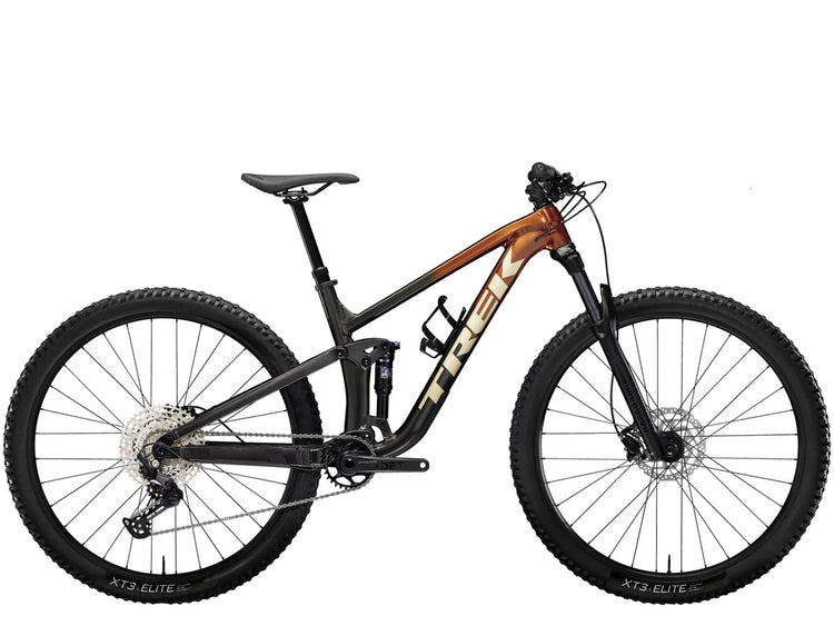 Trek Top Fuel 5 Full Suspension Mountain Bike 2023 Pennyflake to Dinster Black Fade