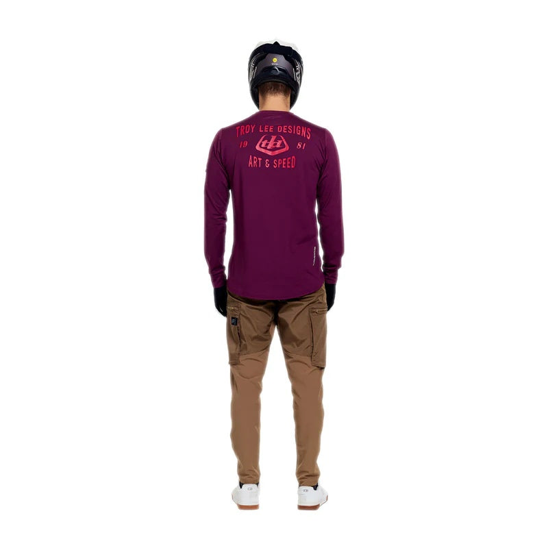 Troy Lee Designs Men's Ruckus Long Sleeve Bike Jersey sangria