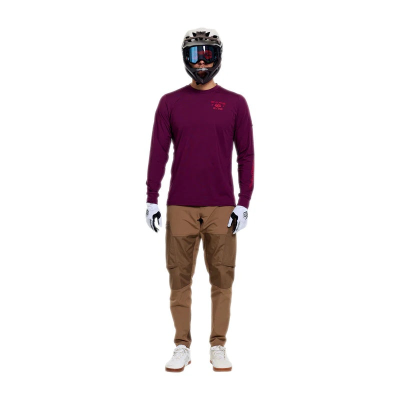 Troy Lee Designs Men's Ruckus Long Sleeve Bike Jersey sangria