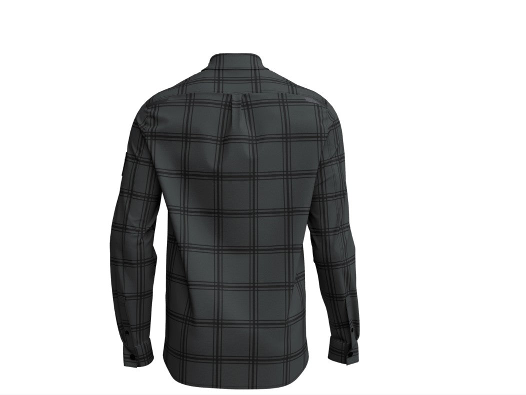 Troy Lee Designs Men's Ruckus Ride Flannel YD Plaid Coal