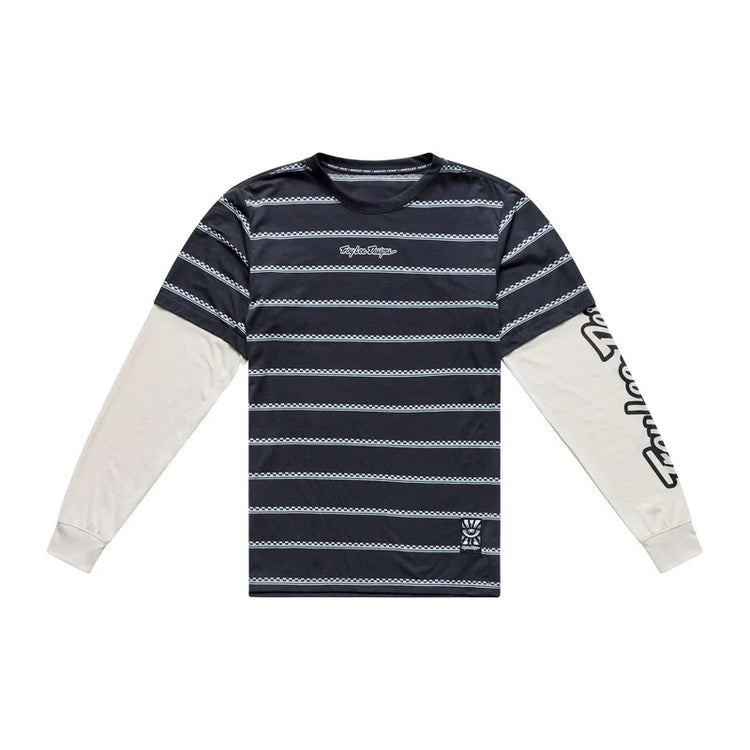 Troy Lee Designs Men's Skyline Long Sleeve Bike Jersey carbon stripes
