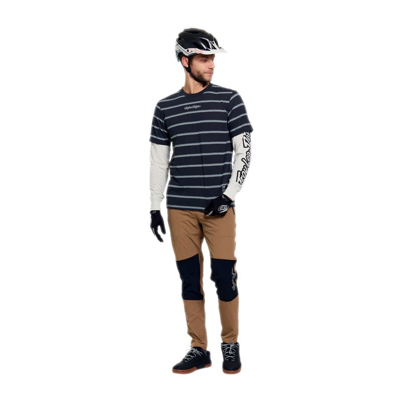 Troy Lee Designs Men's Skyline Long Sleeve Bike Jersey carbon stripes