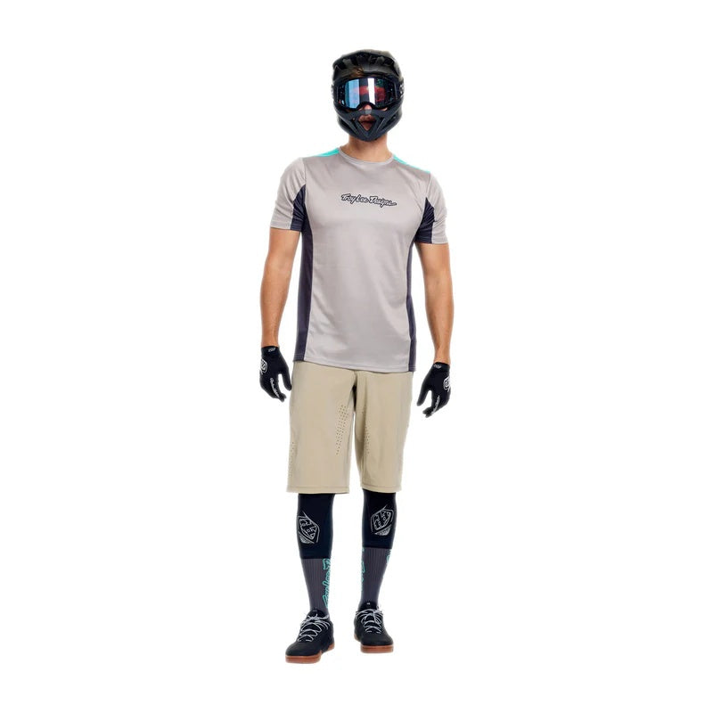 Troy Lee Designs Men's Stage Short Sleeve Bike Jersey signature stone