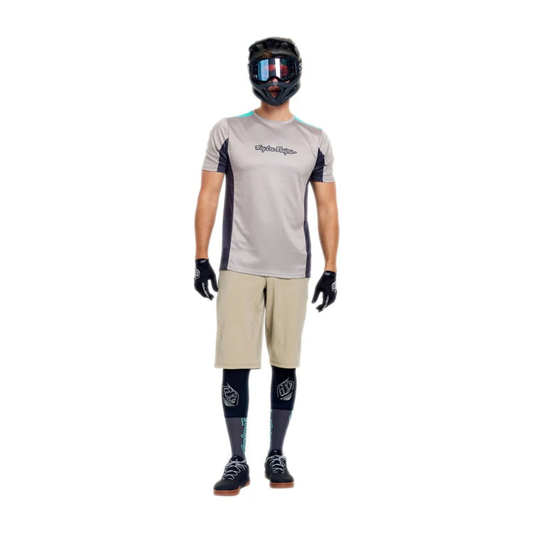 Troy Lee Designs Men's Stage Short Sleeve Bike Jersey signature stone