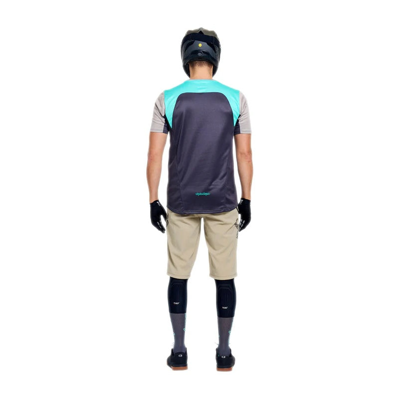 Troy Lee Designs Men's Stage Short Sleeve Bike Jersey signature stone