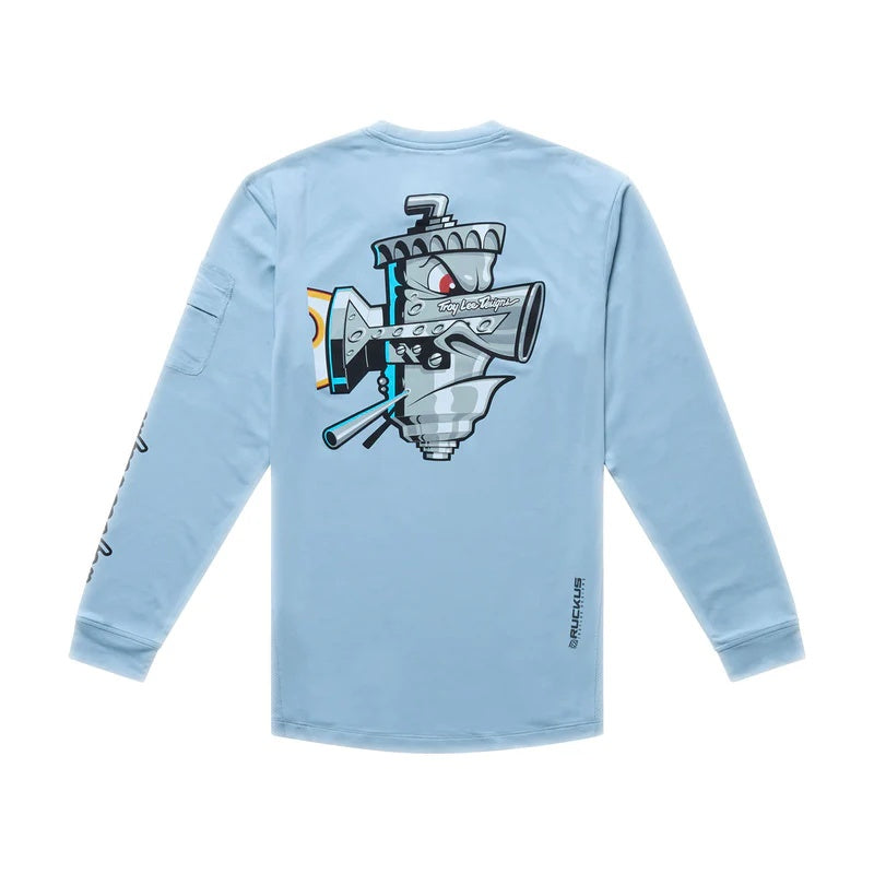 Troy Lee Designs Youth Ruckus Long Sleeve Bike Jersey blue