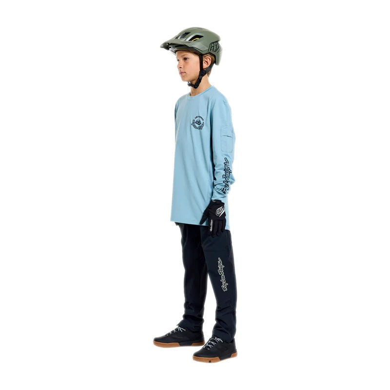 Troy Lee Designs Youth Ruckus Long Sleeve Bike Jersey blue