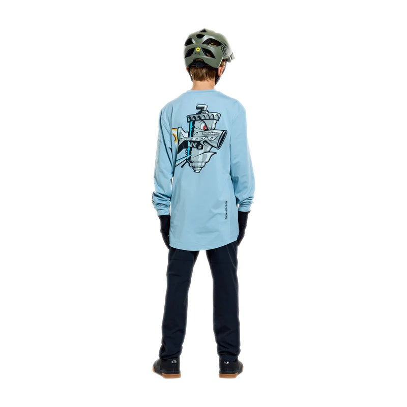 Troy Lee Designs Youth Ruckus Long Sleeve Bike Jersey blue