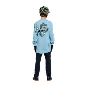 Troy Lee Designs Youth Ruckus Long Sleeve Bike Jersey blue