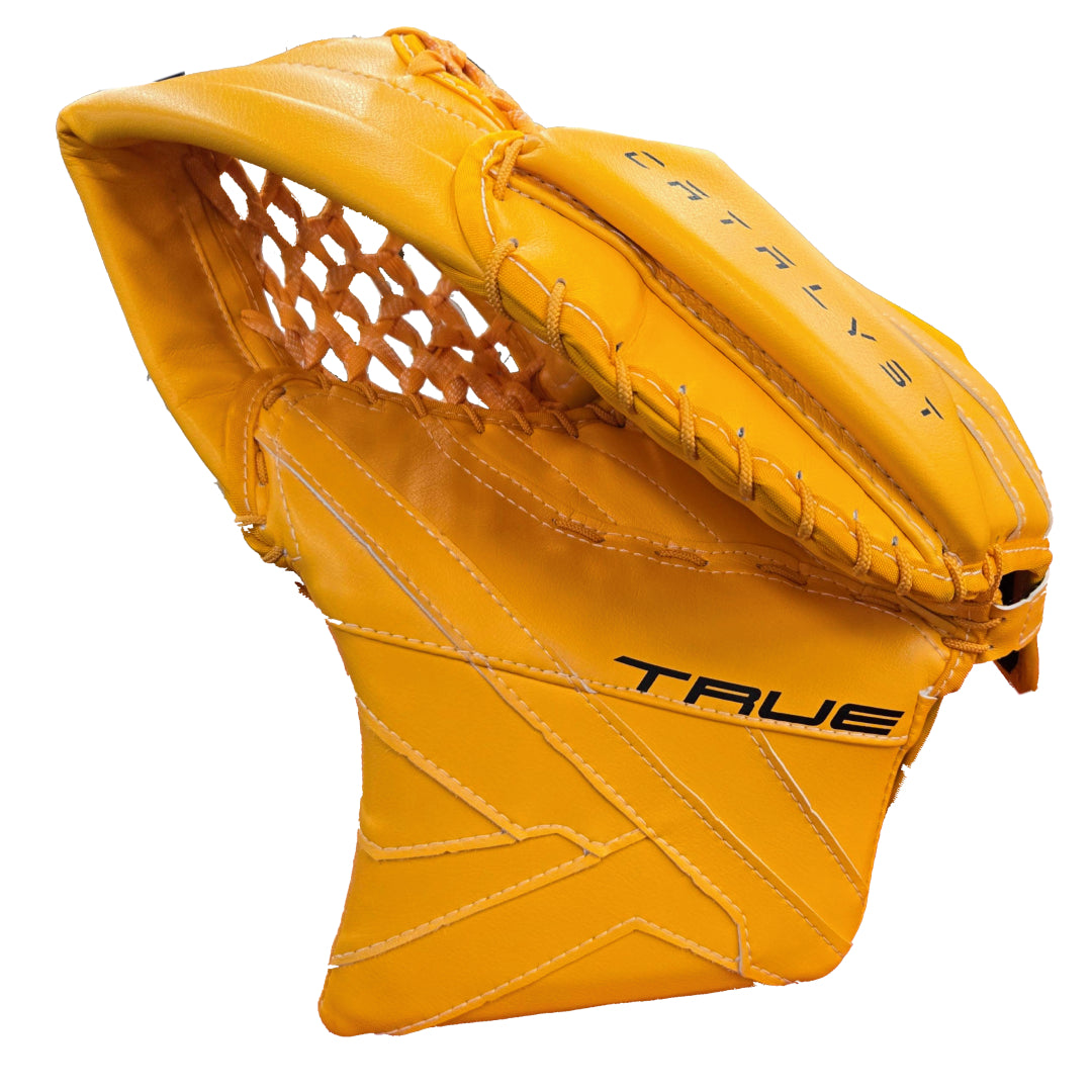 True Intermediate Catalyst 7X6 Hockey Goalie Trapper Sport/Gold