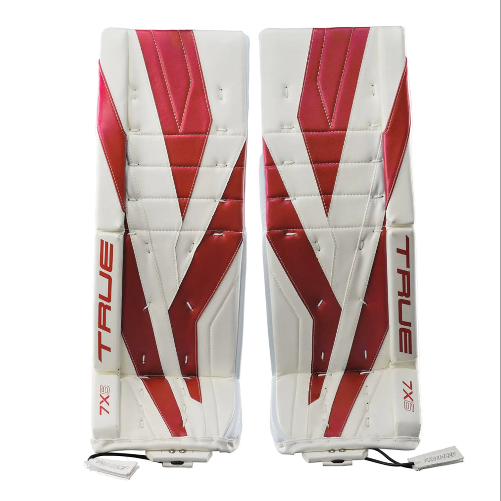 True Intermediate Catalyst 7X6 Hockey Goalie Pad White/Red