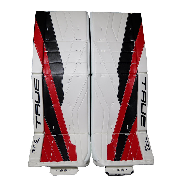 True Senior Catalyst Nitro Pro Hockey Goalie Pad White/Black/Red