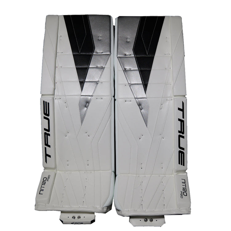 True Senior Catalyst Nitro Pro Hockey Goalie Pad White/Black/Silver
