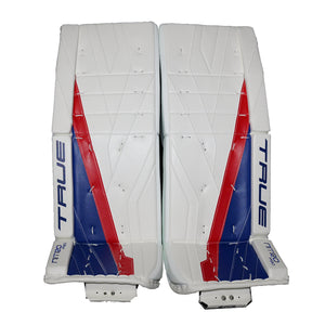 True Senior Catalyst Nitro Pro Hockey Goalie Pad White/Royal/Red