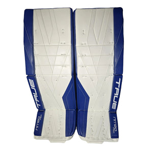 True Senior Catalyst Nitro Pro Hockey Goalie Pad White/Royal