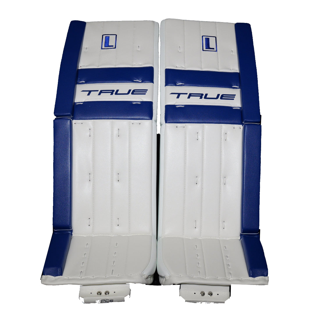 True Senior Catalyst Nitro Pro L87 Hockey Goalie Pad White/Royal