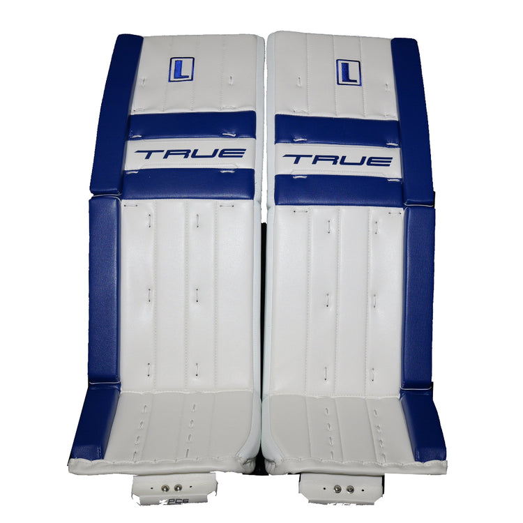 True Senior Catalyst Nitro Pro L87 Hockey Goalie Pad White/Royal