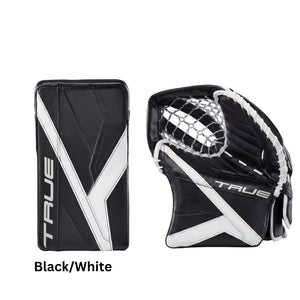True Senior Catalyst 5X6 Hockey Goalie Trapper+Blocker Black/White