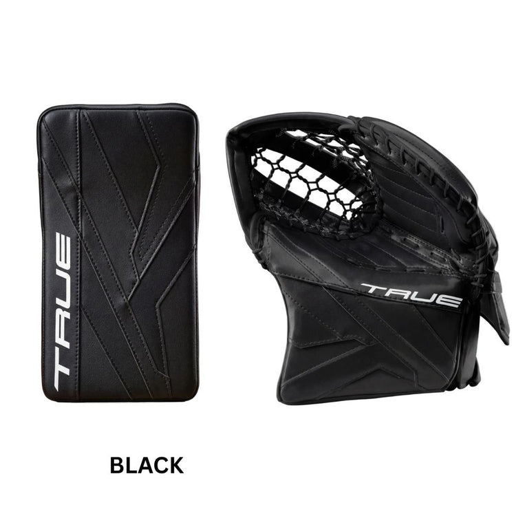 True Senior Catalyst 7X6 Hockey Goalie Trapper + Blocker Black
