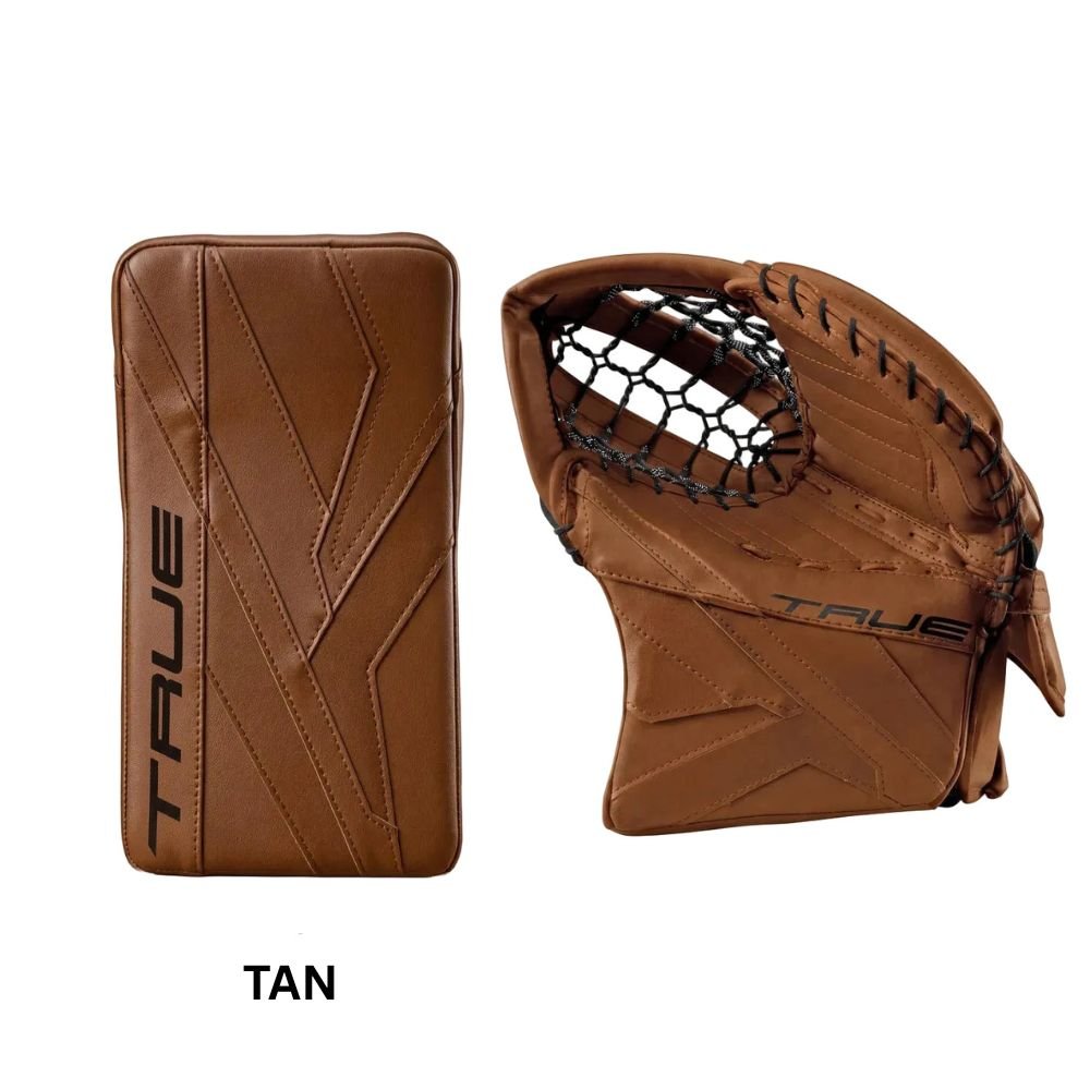 True Senior Catalyst 7X6 Hockey Goalie Trapper + Blocker Tan