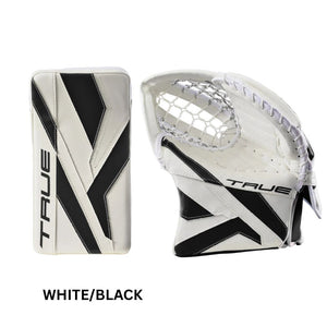True Senior Catalyst 7X6 Hockey Goalie Trapper + Blocker White/Black