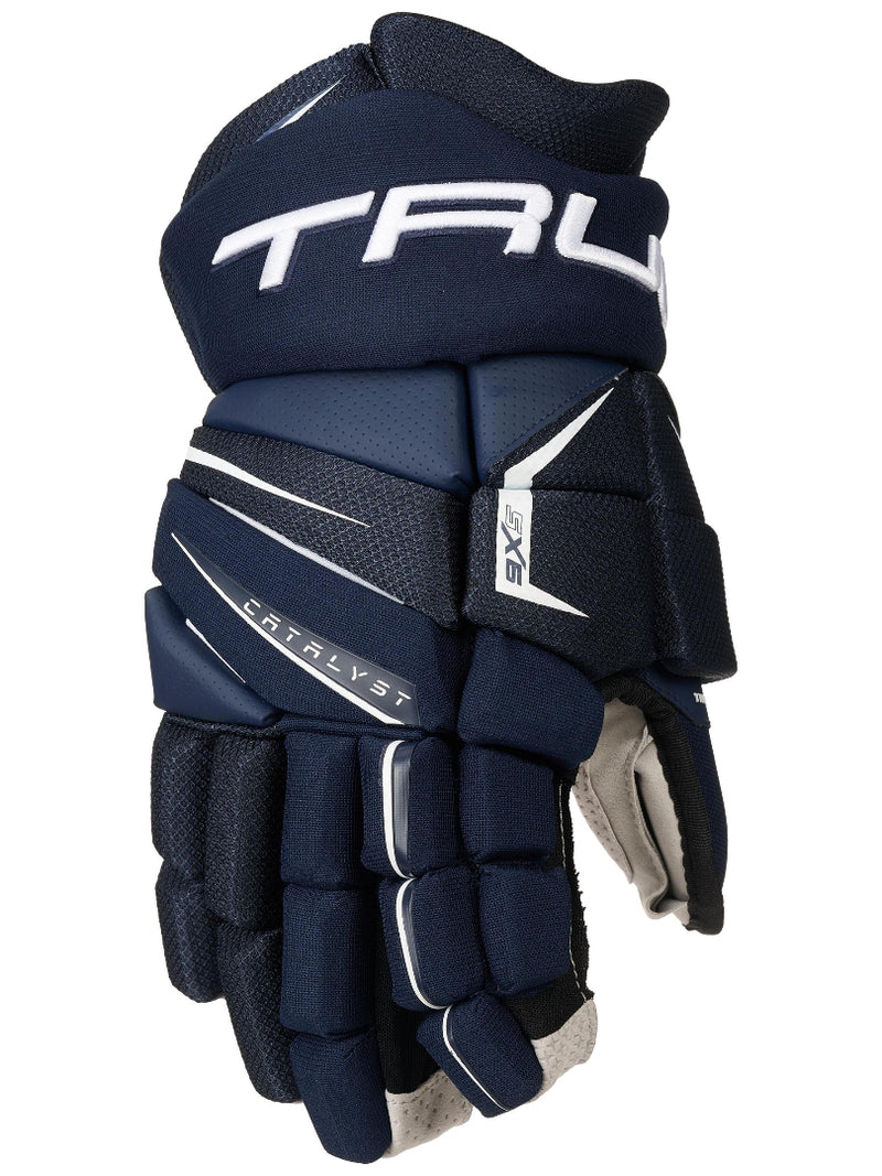 True Senior Catalyst 9X5 Hockey Player Gloves navy blue