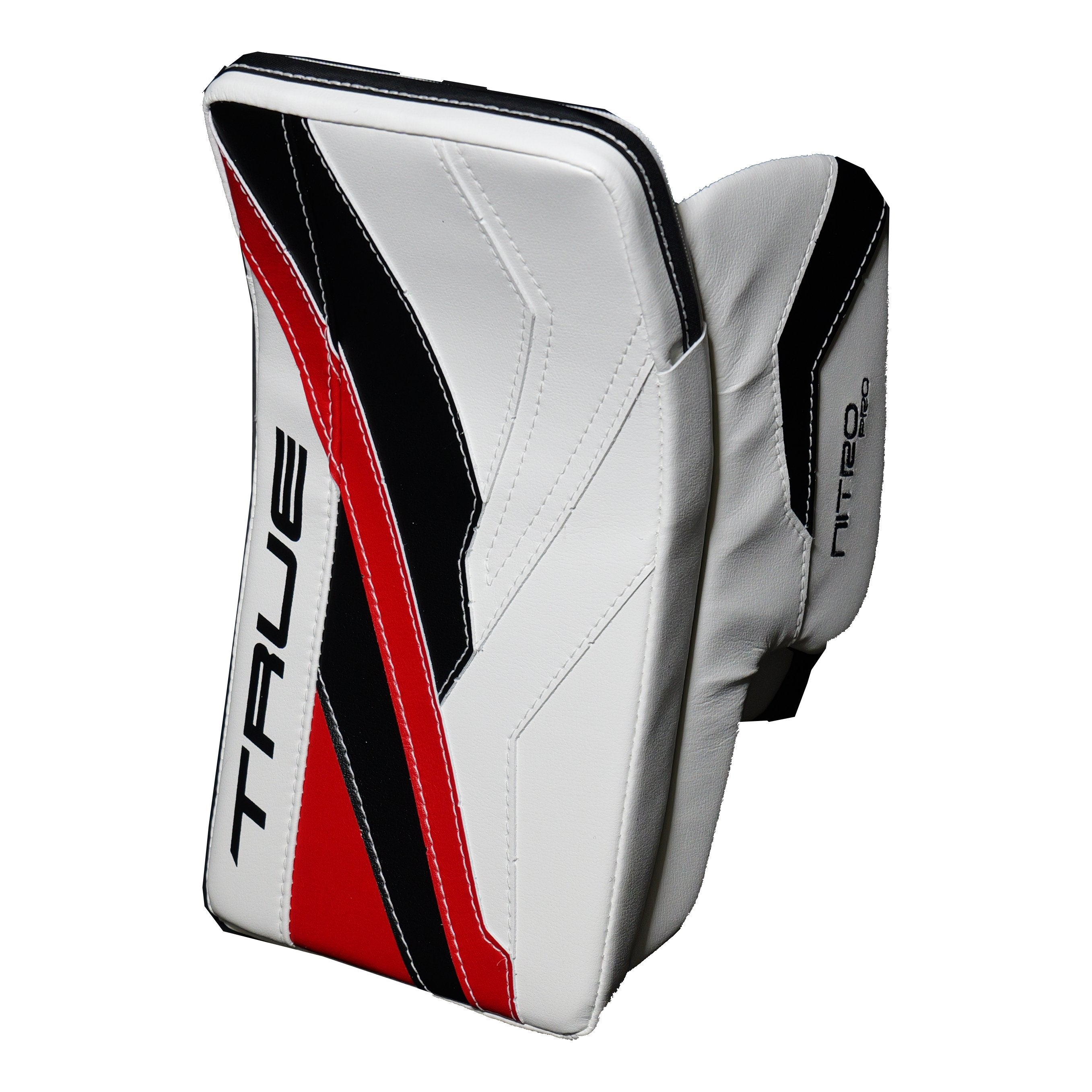 True Senior Catalyst Nitro Pro Hockey Goalie Blocker White/Black/Red