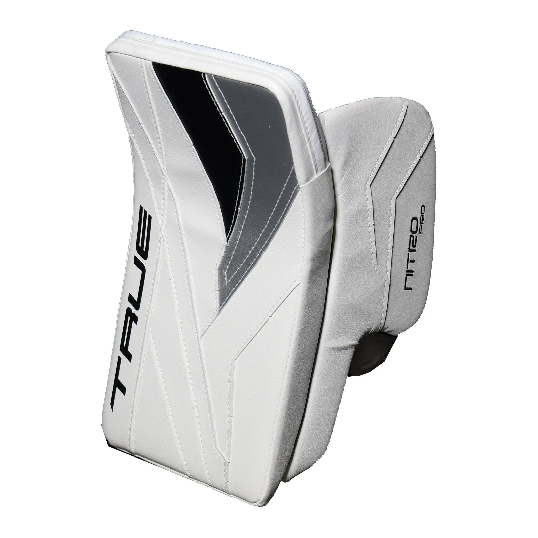 True Senior Catalyst Nitro Pro Hockey Goalie Blocker White/Black/Silver