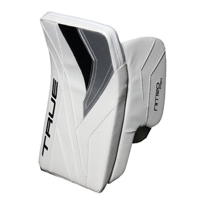 True Senior Catalyst Nitro Pro Hockey Goalie Blocker White/Black/Silver
