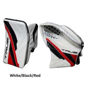 True Senior Catalyst Nitro Pro Hockey Goalie Trapper+Blocker White/Black/Red