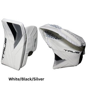 True Senior Catalyst Nitro Pro Hockey Goalie Trapper+Blocker White/Black/Silver