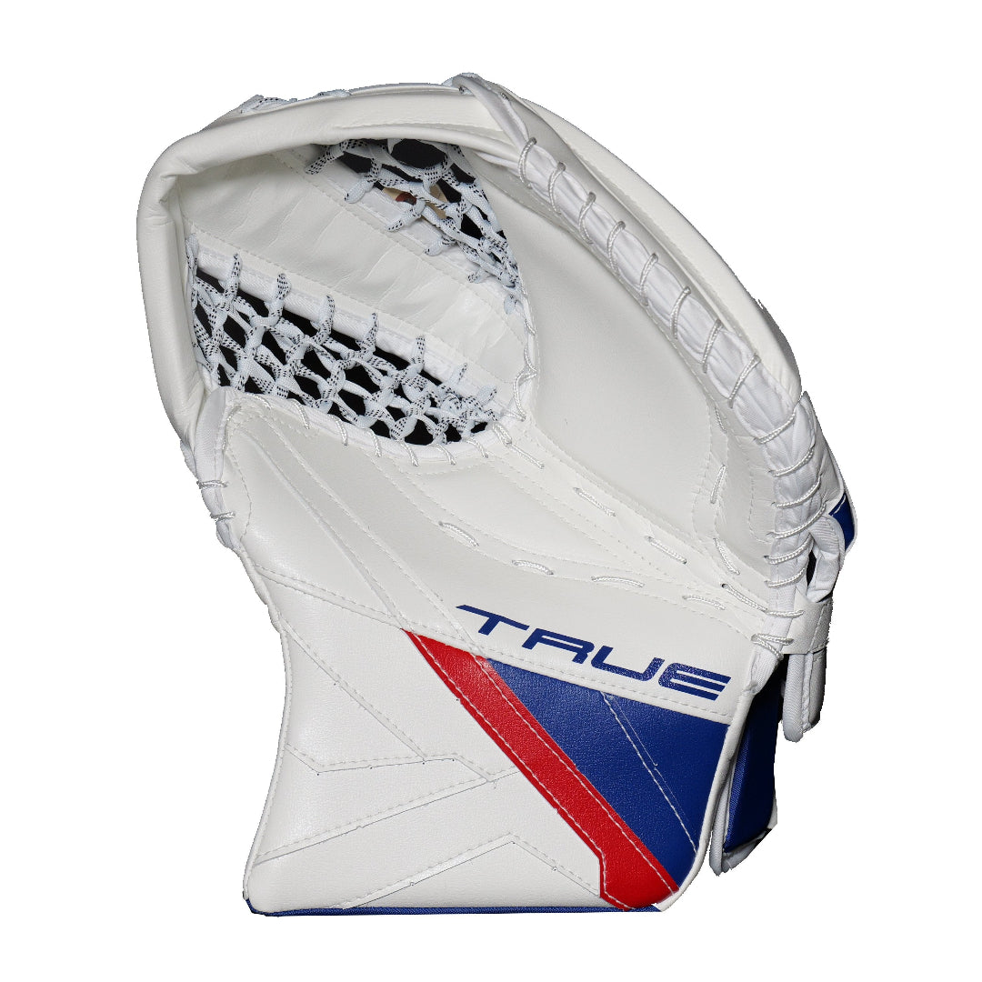 True Senior Catalyst Nitro Pro Hockey Goalie Trapper White/Royal/Red