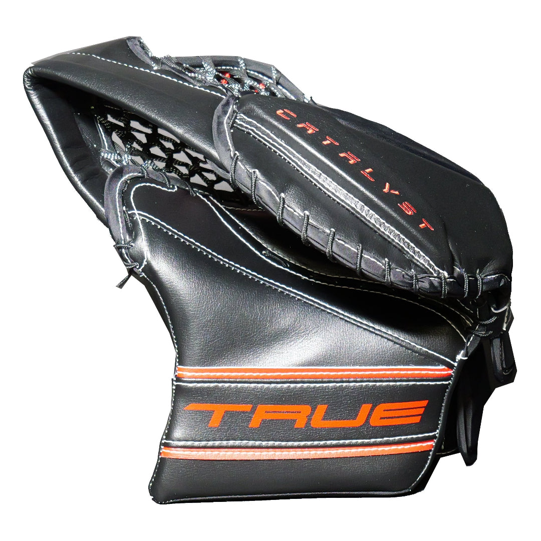 True Senior Catalyst Nitro Pro L87 Hockey Goalie Trapper Black/Red