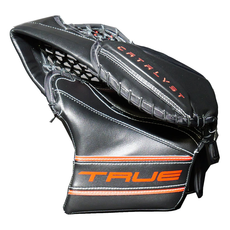 True Senior Catalyst Nitro Pro L87 Hockey Goalie Trapper Black/Red