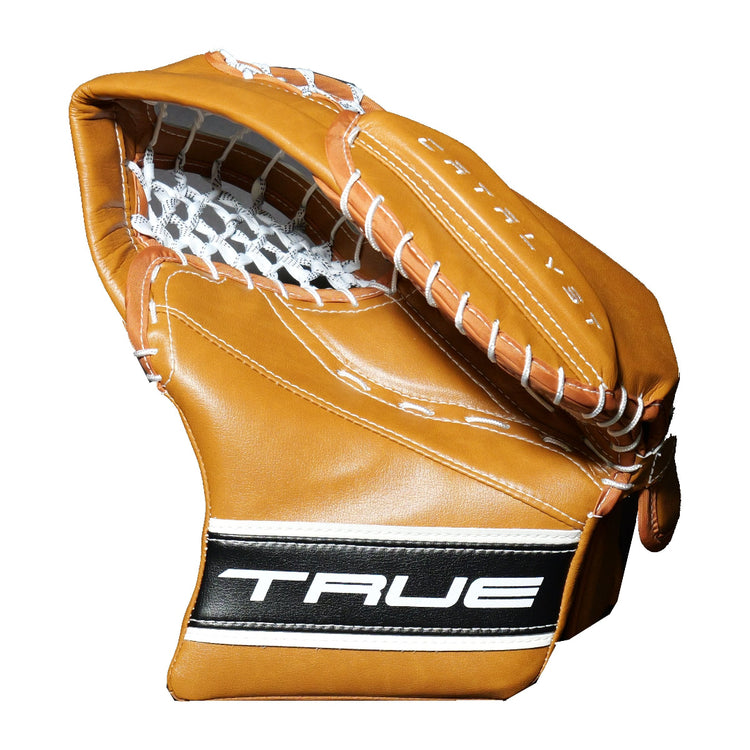 True Senior Catalyst Nitro Pro L87 Hockey Goalie Trapper Camel/Black/White