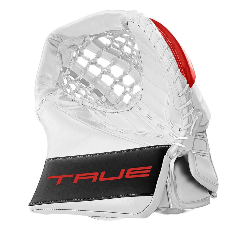 True Senior HZRDUS L95 Hockey Goalie Trapper white black red