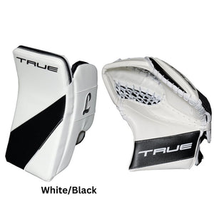 True Senior HZRDUS PX4-L95 Hockey Goalie Trapper + Blocker White/Black