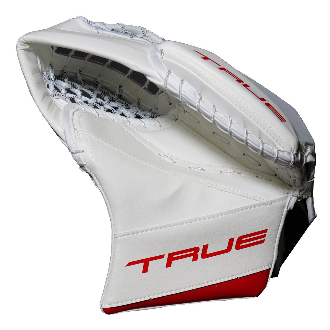 True Senior HZRDUS PX4-L95 Hockey Goalie Trapper White Red