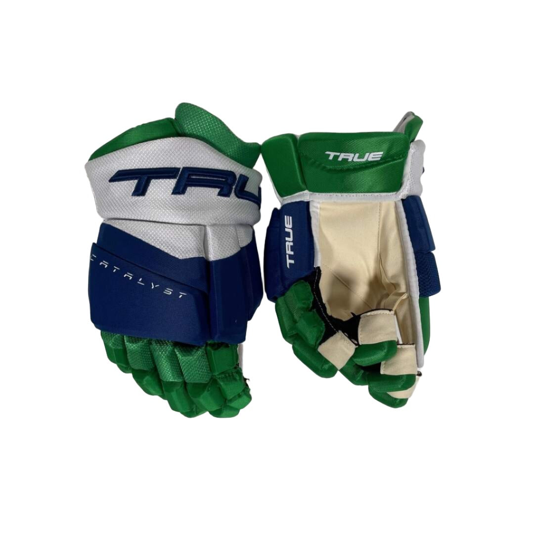 True Senior Pro Catalyst Team Online Exclusive Hockey Gloves Green/Blue/White