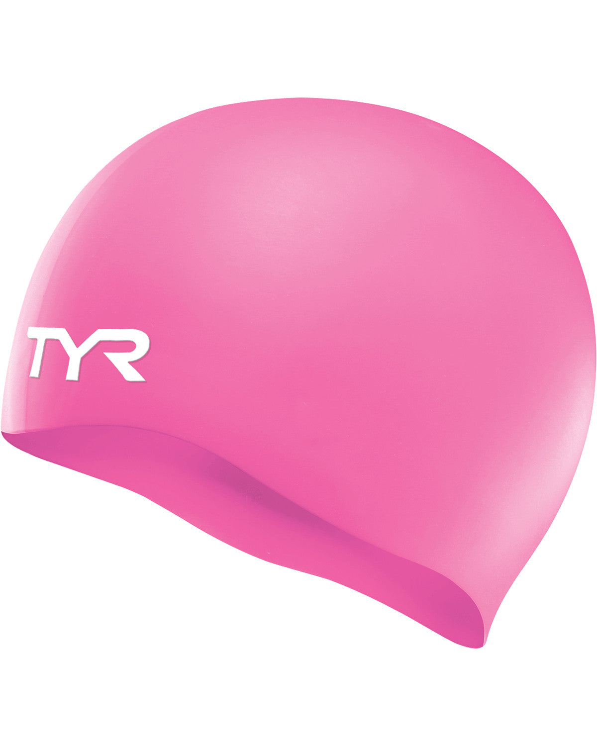 TYR Junior Wrinkle-Free Silicone Swim Cap Pink